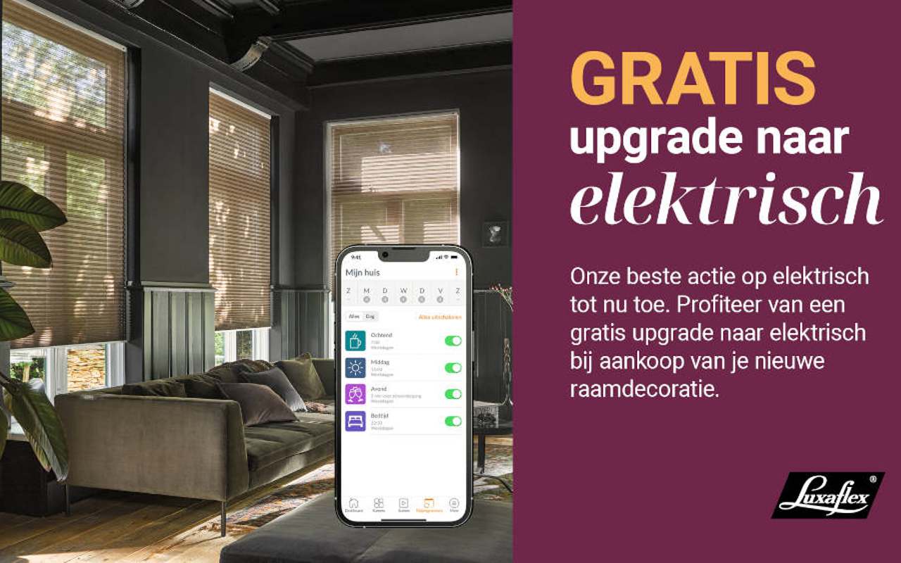 luxaflex gratis elektrisch