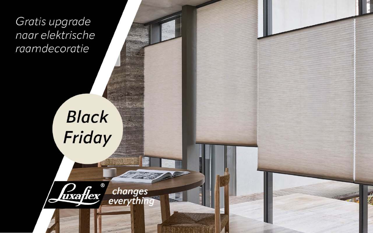 luxaflex Black Friday gratis powerview