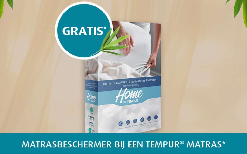 gratis matrasbeschermer bij Tempur matras 01-06-2026 30-06-2026