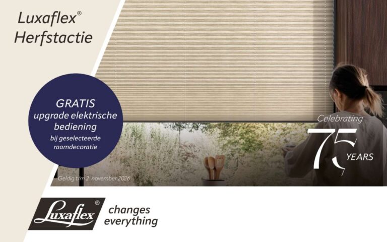 Luxaflex gratis elektrische bediening